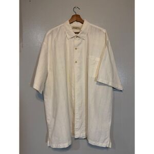 Tommy Bahama White Linen Blend Camp Shirt  XL or XXL Relaxed Fit Beach Resort